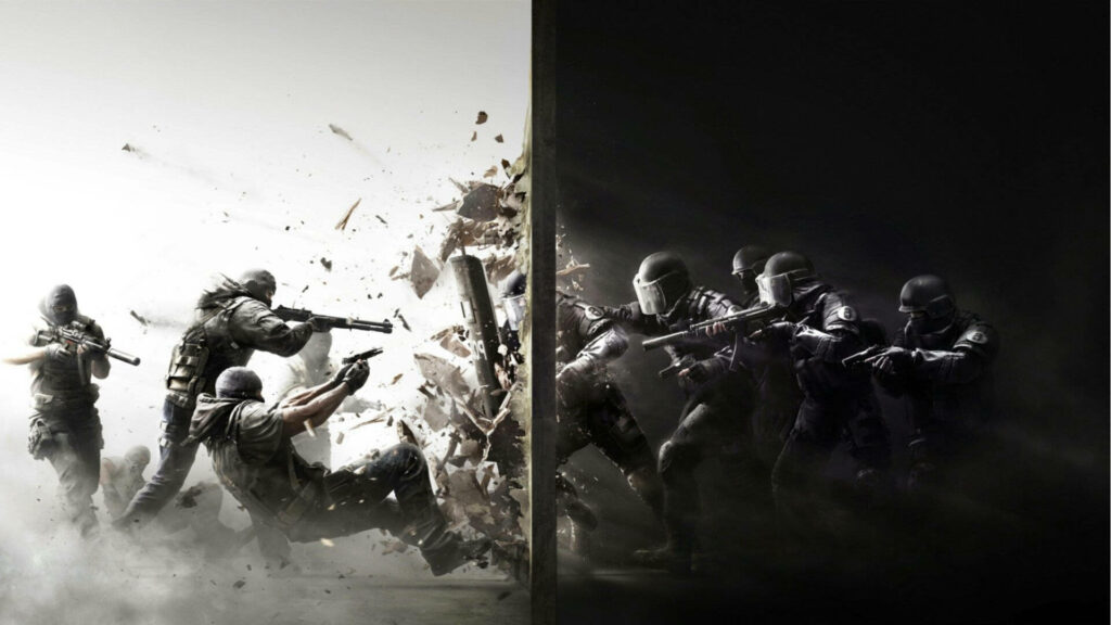 Siege Showdown: Attackers vs Defenders in Magnificent Rainbows - Ubisoft's Stunning Cover Teaser Wallpaper