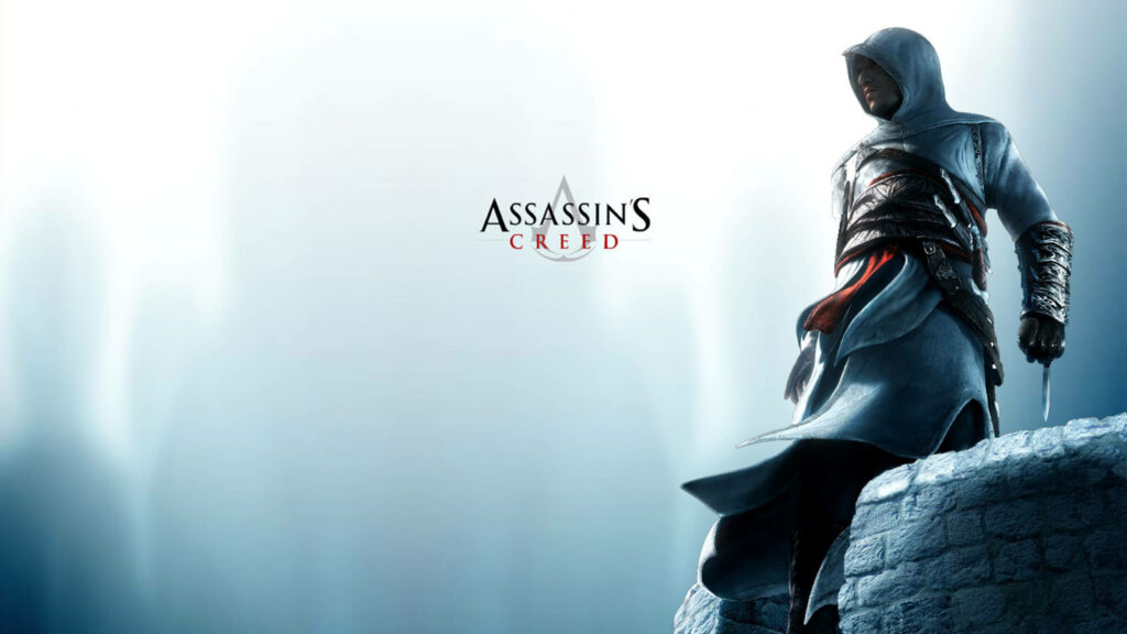 The Shadow's Edge: An Assassin's Creed Minimalist Wallpaper