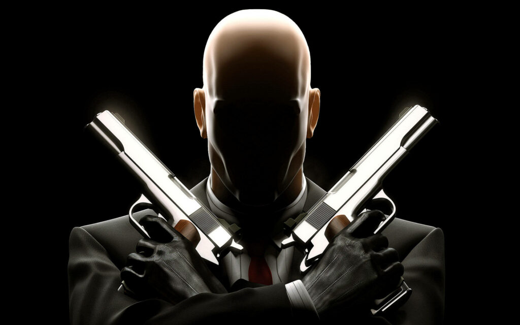 Gun-slinging Shadow: A Killer Style in the Hitman Background Image Wallpaper