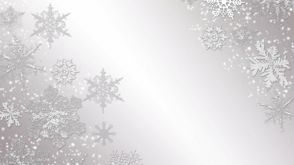 Silver Winter Wonderland: An Abstract Snowflake Symphony in QHD Wallpaper