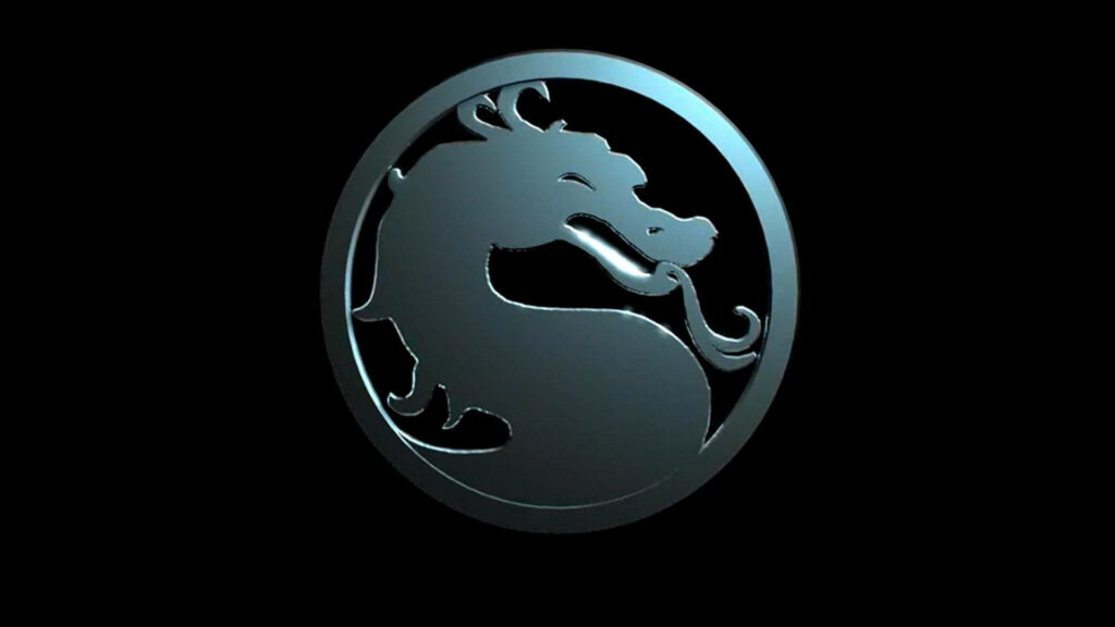The Silver Screen: A Striking Mortal Kombat Logo Wallpaper