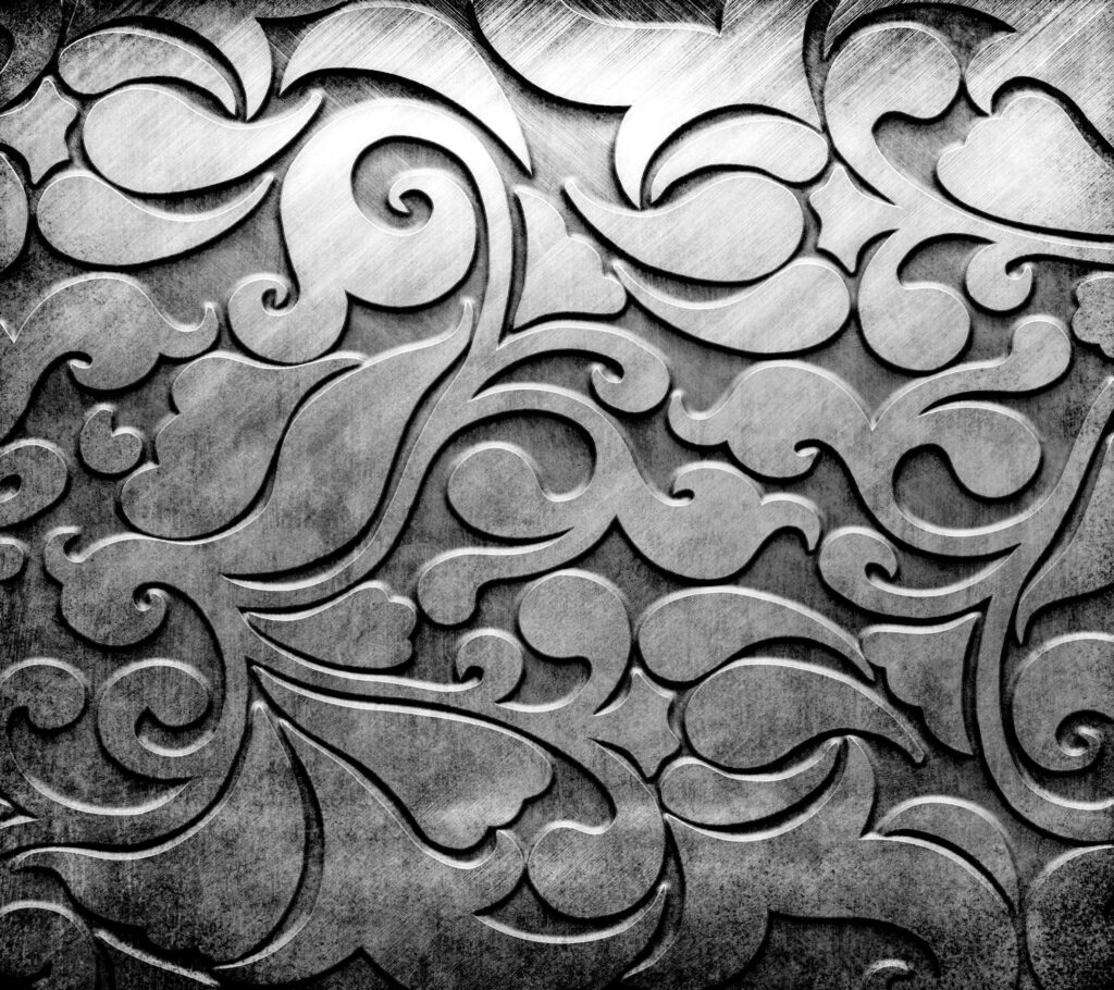 Silver Steel Plate: A Mesmerizing High-Definition Wallpaper with an Intricate Metallic Texture
