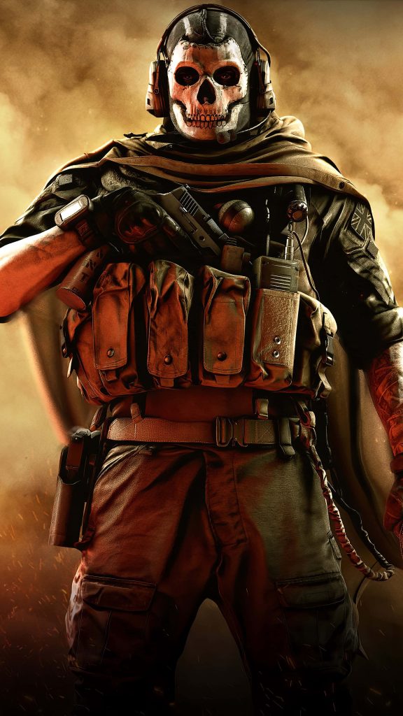 Simon Ghost Riley Call of Duty Modern Warfare II wallpaper skull mask tactical gear smoke