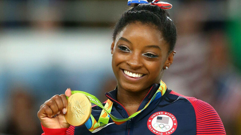 Simone Biles Gold Medal Celebration Wallpaper - Rio 2016 Olympics