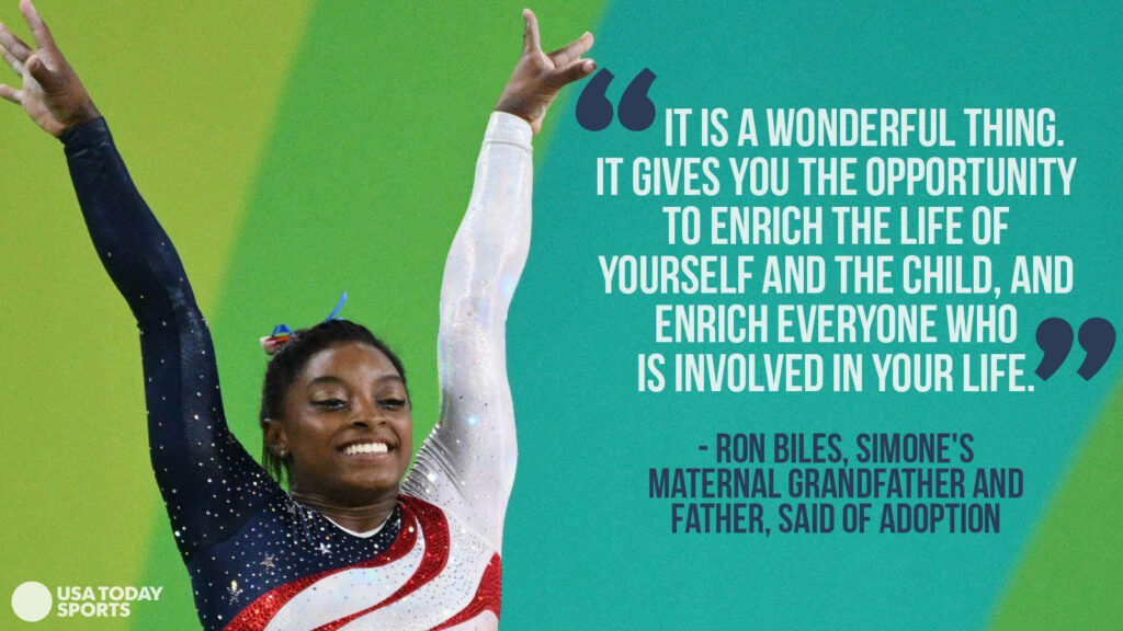 Simone Biles Triumph Wallpaper: Olympic Champion & Inspiring Quote