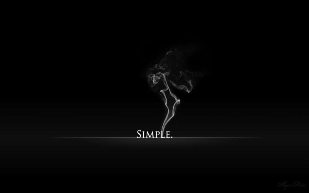 Simple Black & White Smoke Wallpaper on Dark Background