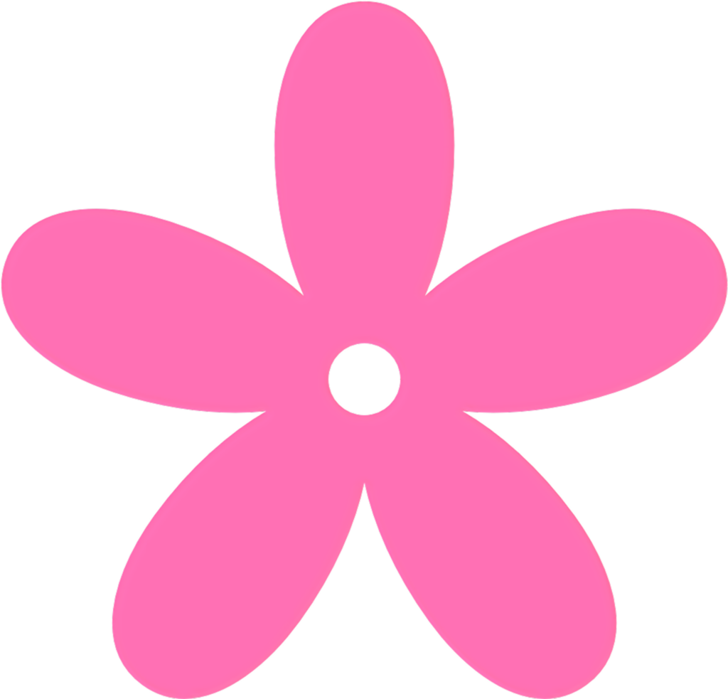 Elegant Pink Flower Wallpaper with Clear Transparent Background