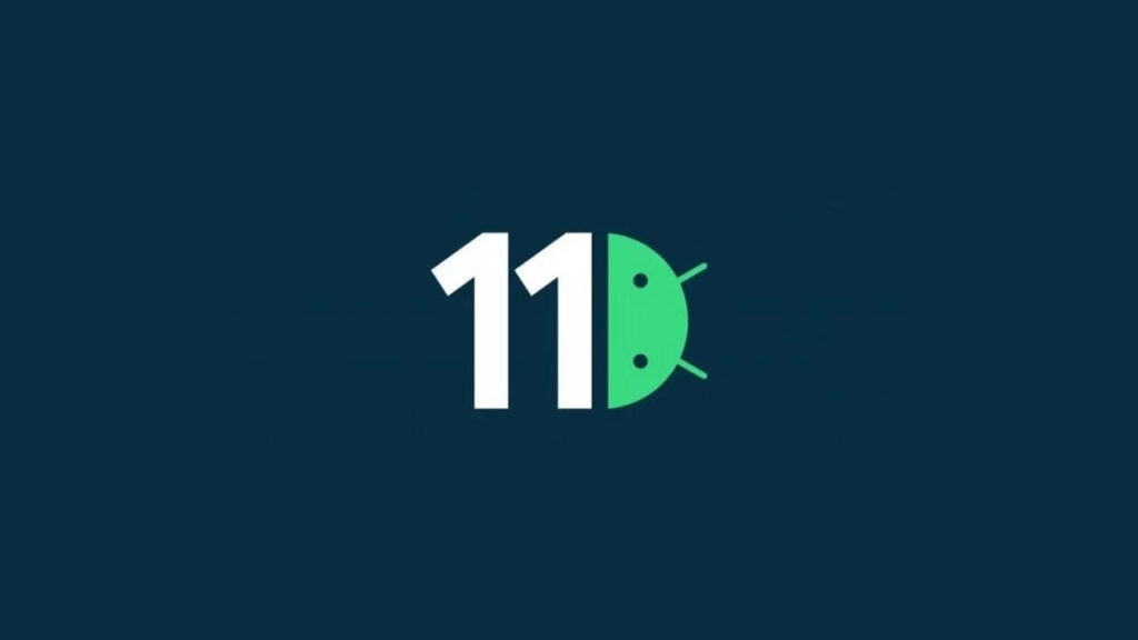11-Droid: A Streamlined Adaptation of the Android 11 Logo, featuring the Number 11 and Droid Mascot Head - Captivating Android 11 Background Snapshot Wallpaper