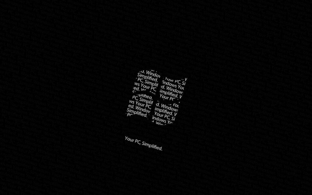 Gothic-Inspired Windows: A Simplified Dark Aesthetic Computer Background Wallpaper