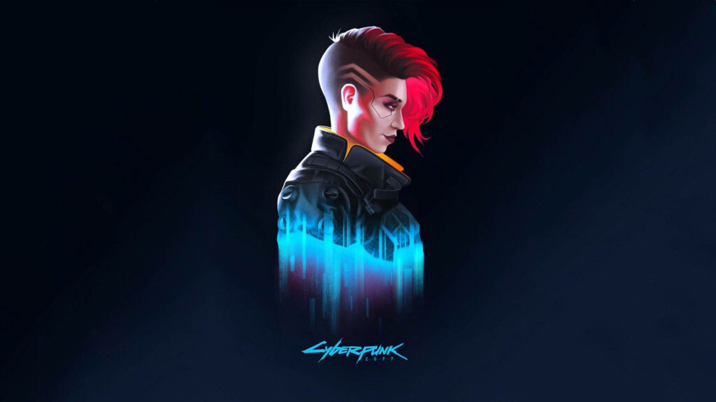 Sleek Gaming Wallpaper featuring V from Cyberpunk 2077