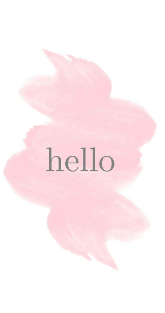 Hello Pink Bliss: Adorable Minimalist Wallpaper for IPhone Lock Screen