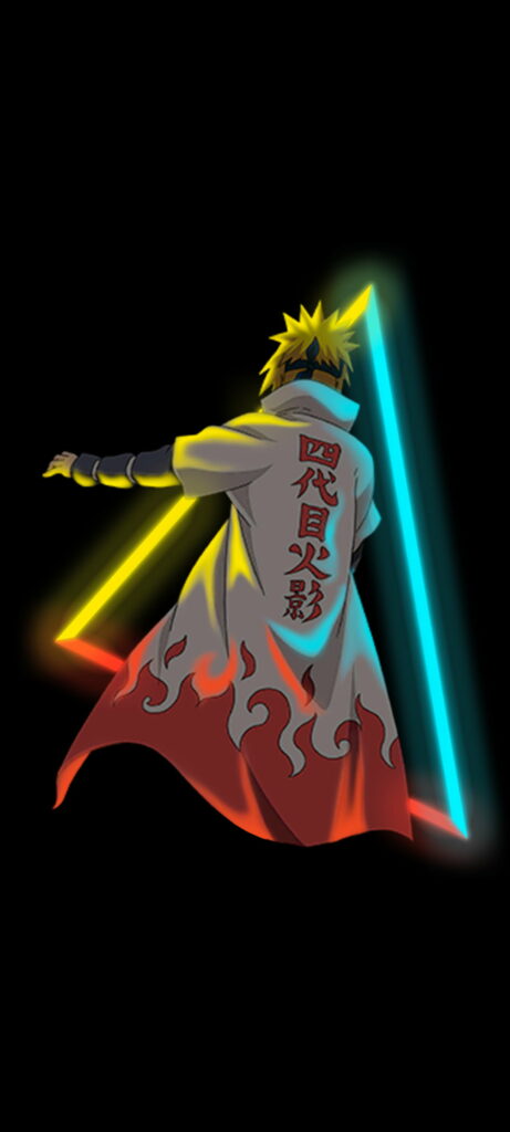 Minato Neon: The Radiant Hokage of Naruto Shippuden - HD Anime Phone Wallpaper
