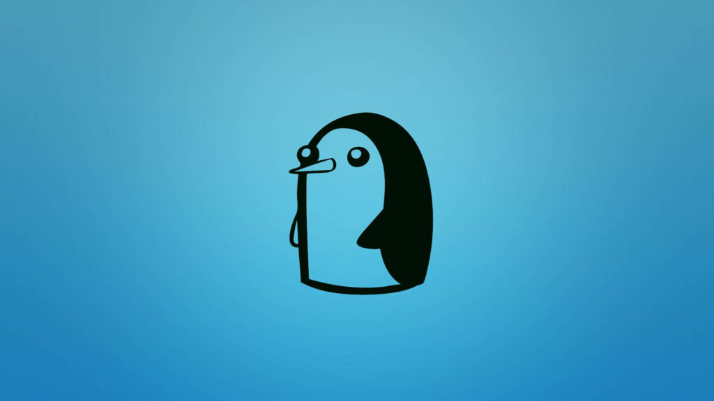 Simply Adorable: Blue Penguin Wallpaper for a Cute Touch