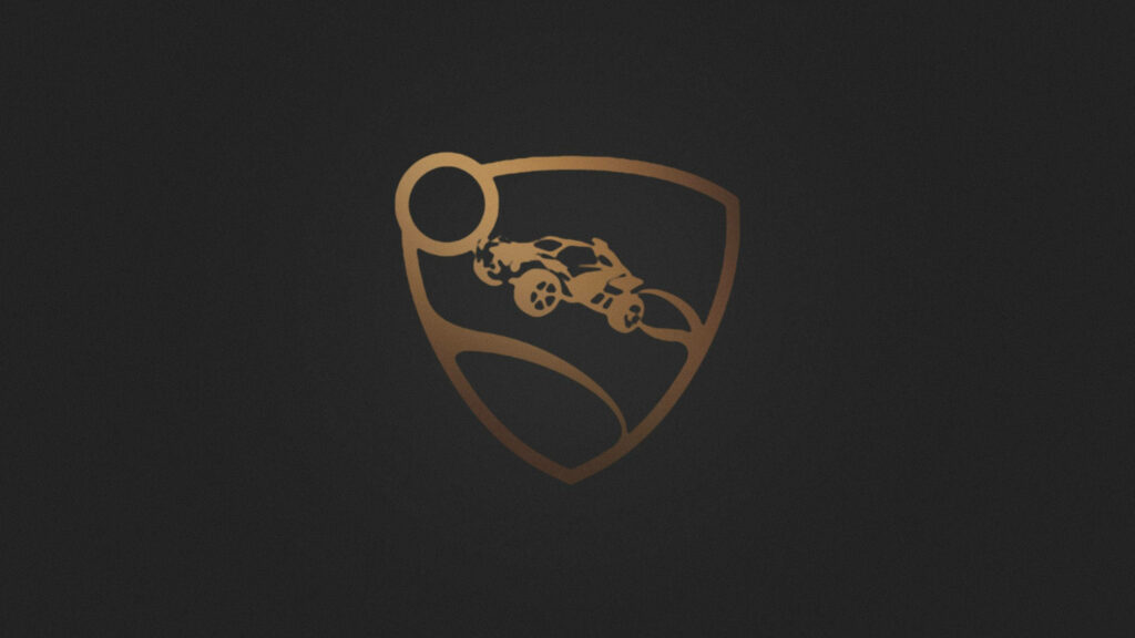 Rocket League's Extraordinary Logo Design Shines on Stunning Black Wallpaper