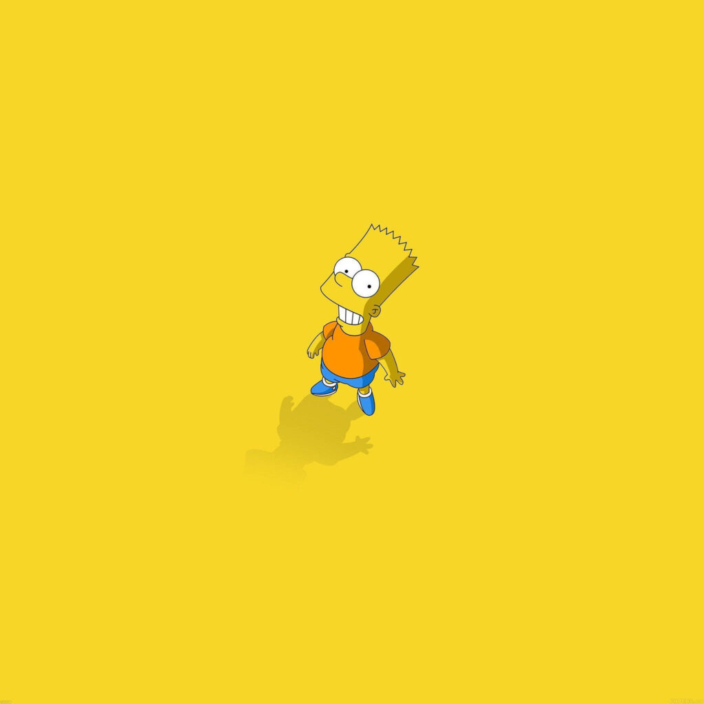 Bart Simpson: Embracing Minimalist Cuteness in The Simpsons Wallpaper