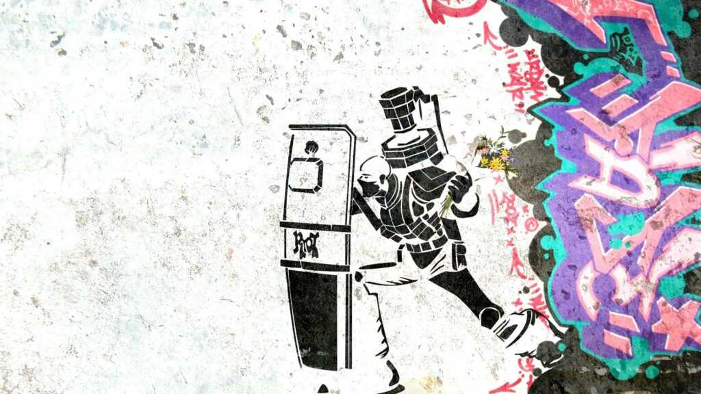 Vibrant League of Legends character Singed in a Graffiti-Framed HD Artwork on a Crisp White Background Wallpaper