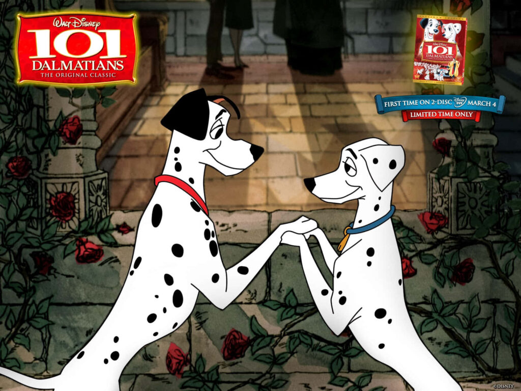 Pongo and Perdita in 101 Dalmatians Movie Wallpaper