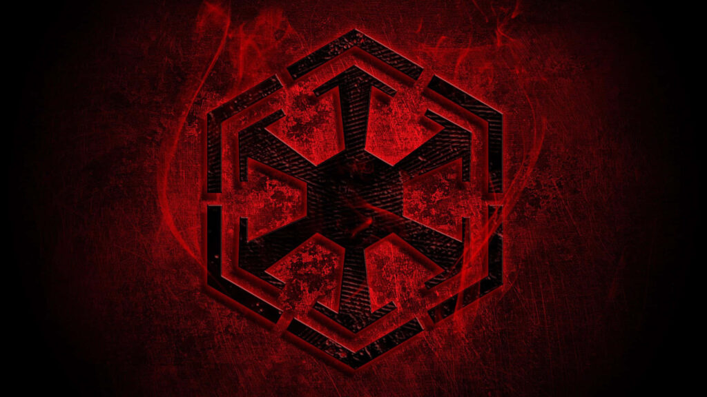 Sith Imperial Hexagonal Logo Wallpaper - Fiery Red Design