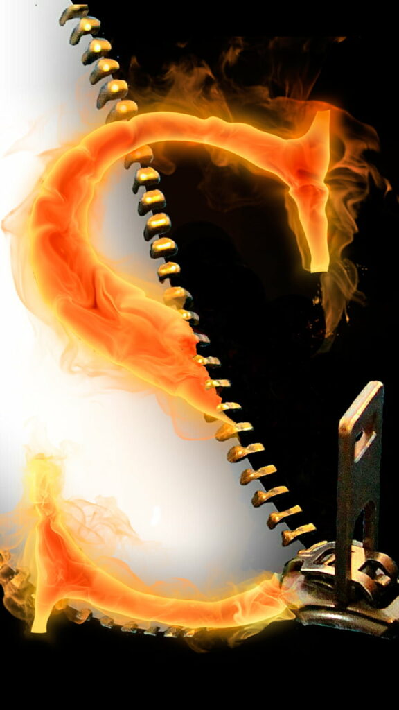 Inferno of the Alphabet: A Fiery Symphony of the Letter 'S' Wallpaper