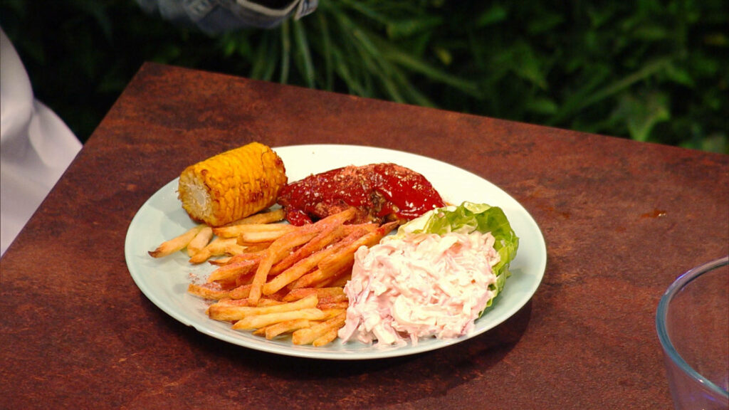 Sizzling Peri Peri Chicken with Fries and Coleslaw - Rustic Wallpaper