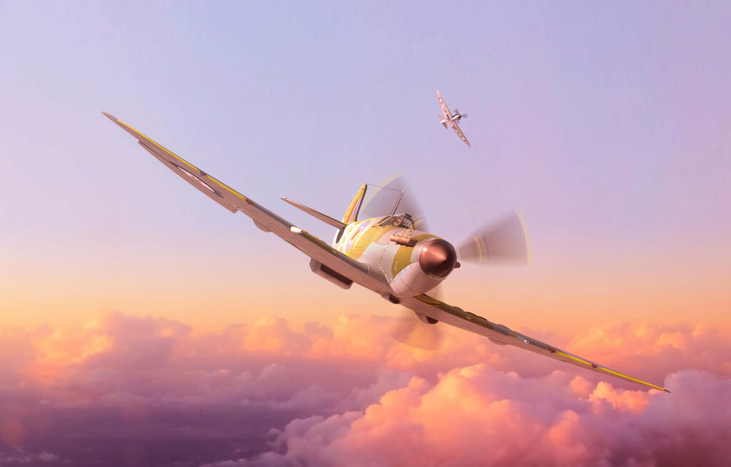 Skybound Art: Exploring Limitless Heights - HD Wallpaper of a Propeller Plane in Flight
