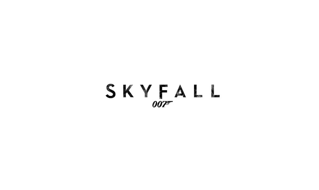Minimalist Skyfall Wallpaper with 007 Logo on Clean Background