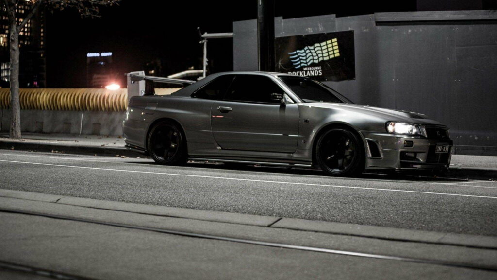 JDM Supercar Majesty: Captivating Skyline Nissan GTR R34 Scenic HD Wallpaper