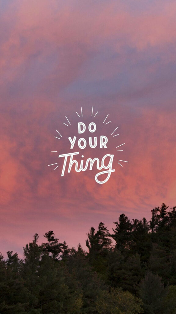 Unlock Your Potential: Inspiring Mobile Wallpaper Against a Vibrant Sky and Lush Greenery