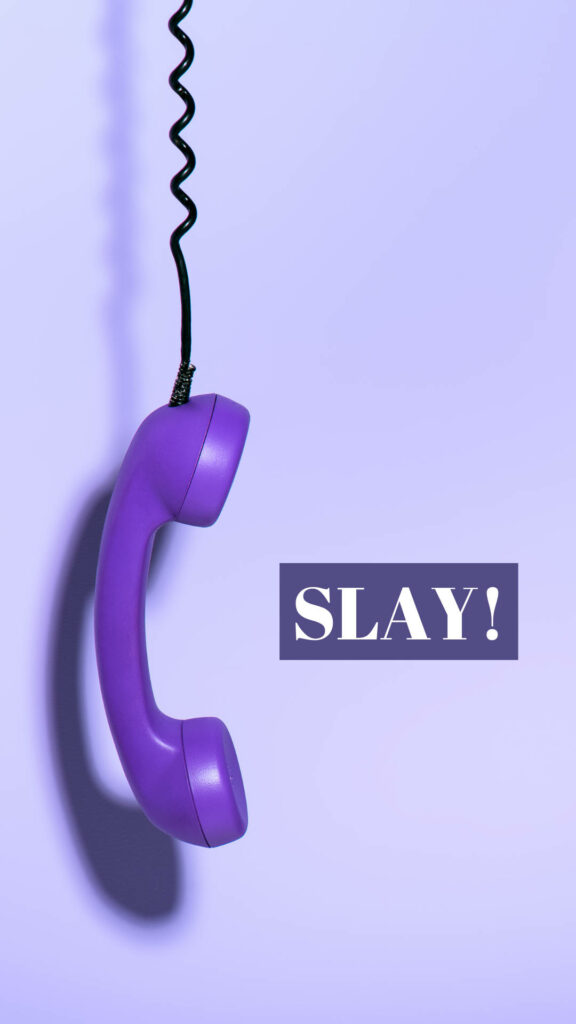 Slay in Style: A Vibrant Violet iPhone Baddie Background Wallpaper