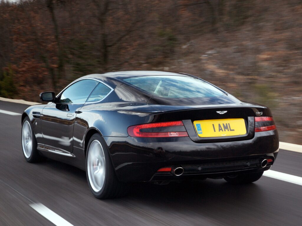 Dynamic Black 2006 Aston Martin DB9 Wallpaper in Nature