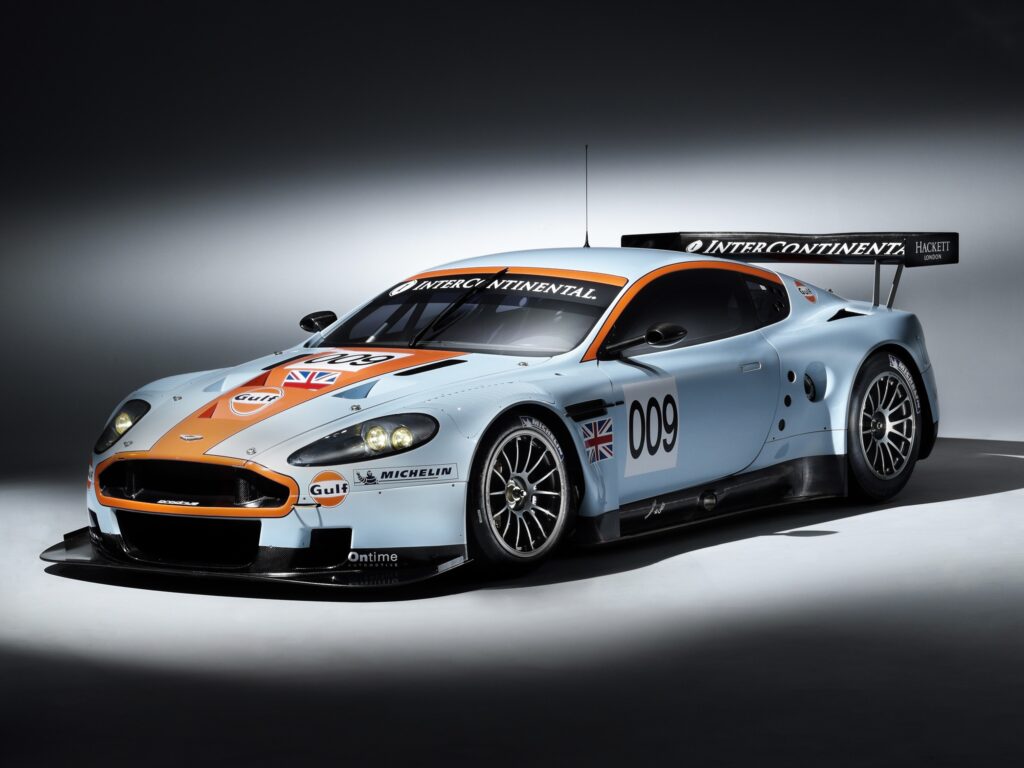 Sleek 2008 Aston Martin DBR9 Wallpaper - Pristine White Racing Style