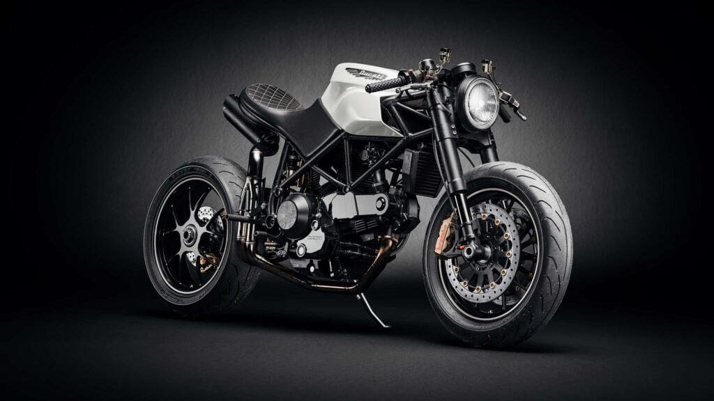 Sleek 2560x1440 Ducati Motorcycle Wallpaper - Modern Studio Design