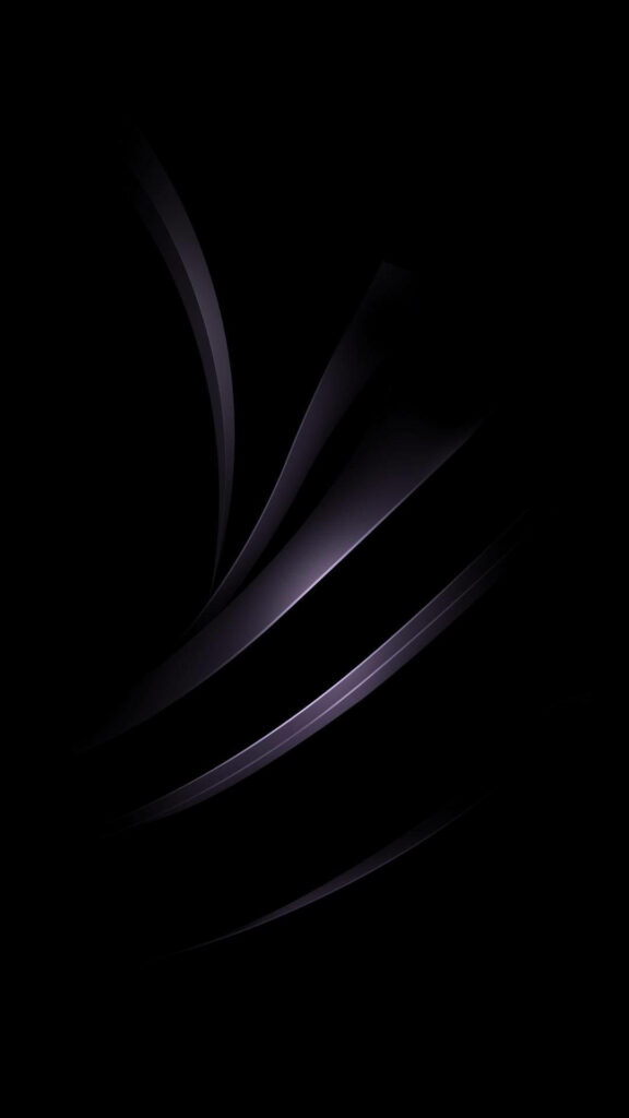 Minimalistic 3D Abstract Wallpaper on Pure Black Background
