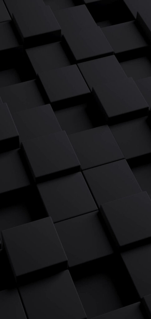 Modern 3D Black Cube Wallpaper: Sleek Minimalist Design Background