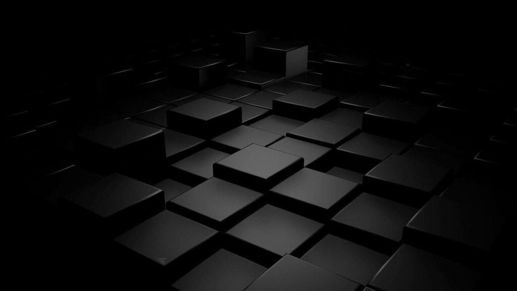 Modern 3D Black Cubed Squares Wallpaper - Striking Background Design