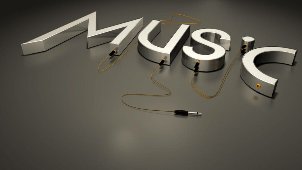 Bold 3D Music Wallpaper: Dynamic Audio Design with Vibrant Connections