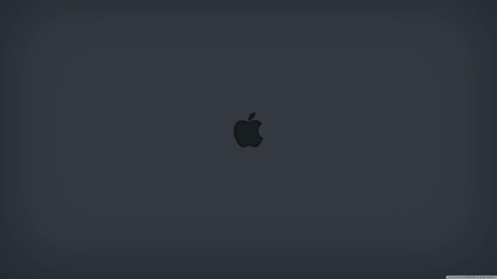 Elegant 4K Apple Logo Wallpaper on Dark Gradient Background