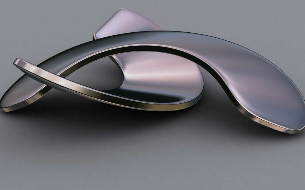 Sleek Abstract Metallic Sculpture Wallpaper | 1920x1200 Design