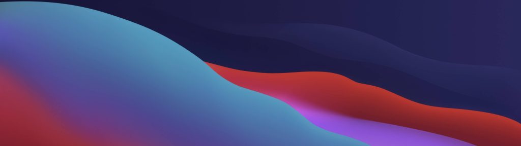 Abstract wallpaper with flowing curves and vibrant blue cyan and red gradients digital art