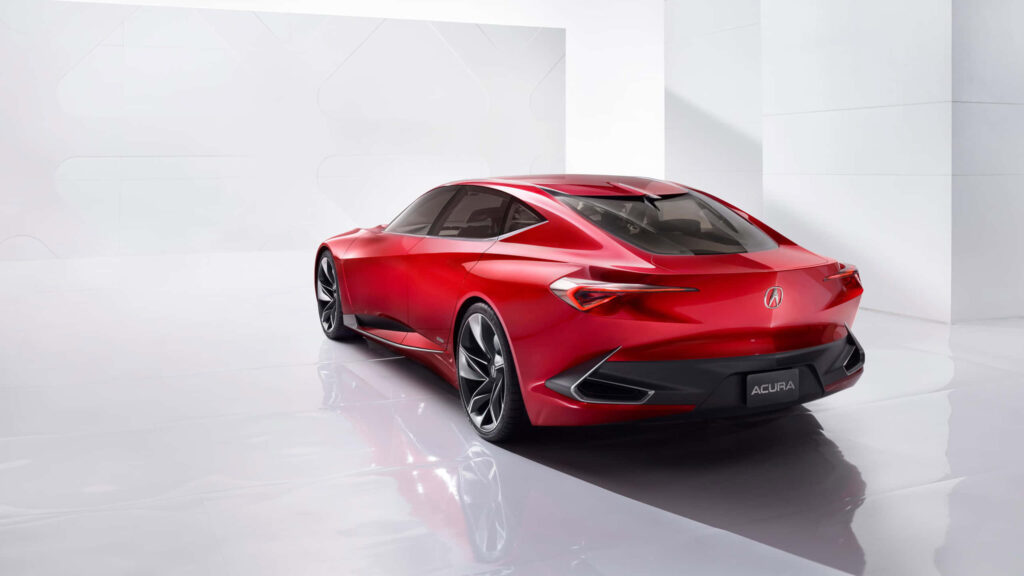 Futuristic Acura Precision Concept Car Wallpaper - Sleek & Elegant Design