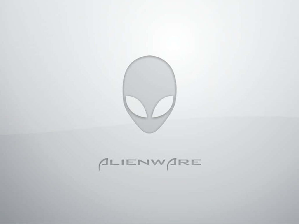 Alienware wallpaper with sleek minimalist design and signature alien head logo for gamers