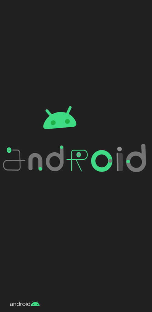 Immersive Android 11 Experience - Striking Black Background with Logo Wallpaper