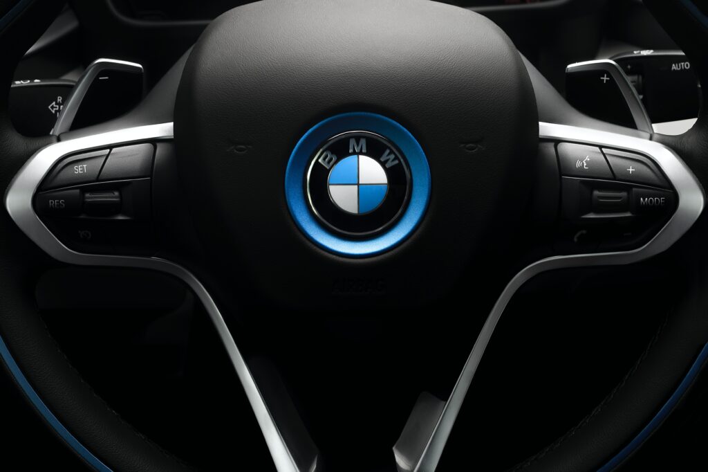 BMW Black Steering Wheel Wallpaper: Luxury & Precision Design