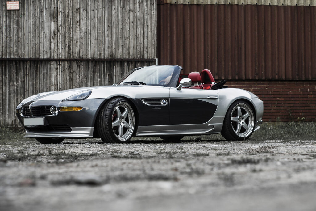 BMW Z8 Hamann Tuning: Luxury Convertible in Rustic Outdoor Setting Wallpaper