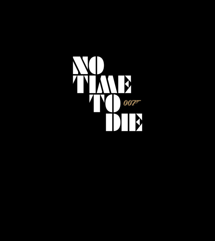 Sleek Black Wallpaper: No Time To Die with 007 Logo in Gold
