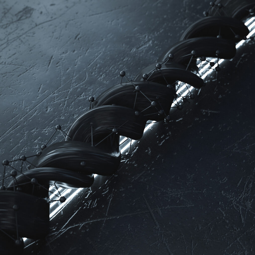 Sleek Black Spiral 3D Wallpaper - Modern Textured Background