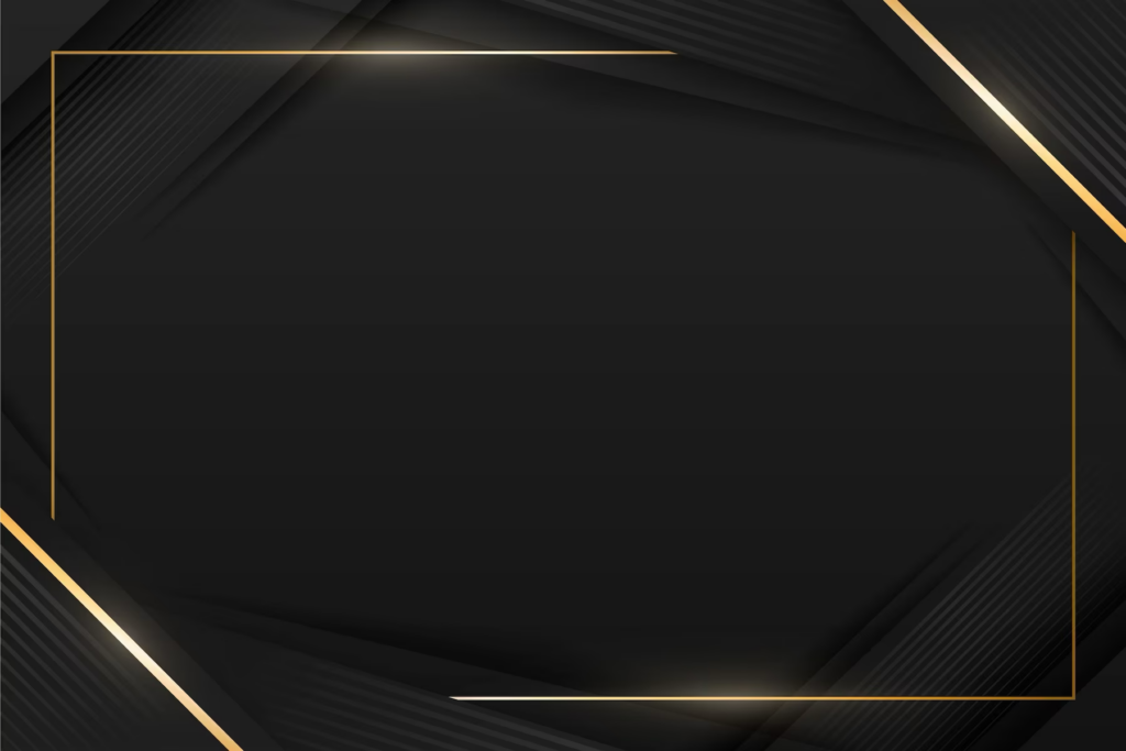 Sleek Black Abstract Wallpaper with Elegant Gold Geometric Accents
