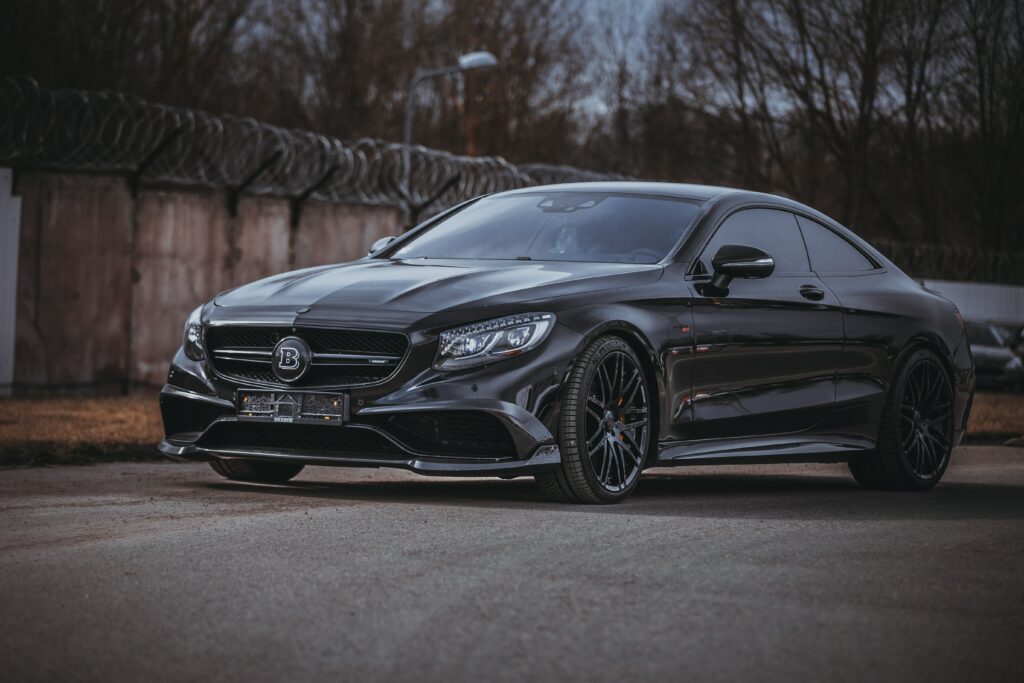 Luxurious Black Brabus S-Class Wallpaper: Urban Elegance & Power