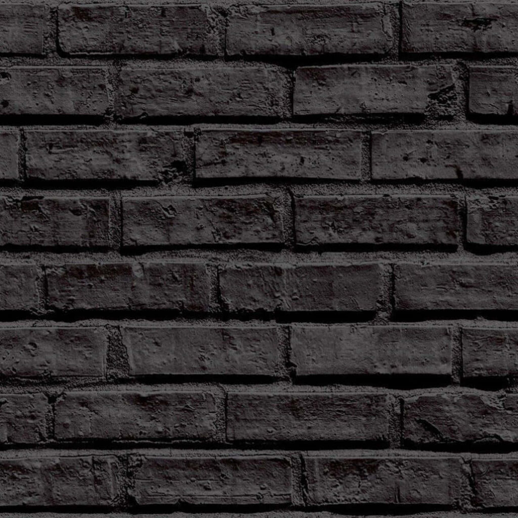 Textured Black Brick Wall Wallpaper: Sleek, Sophisticated Background