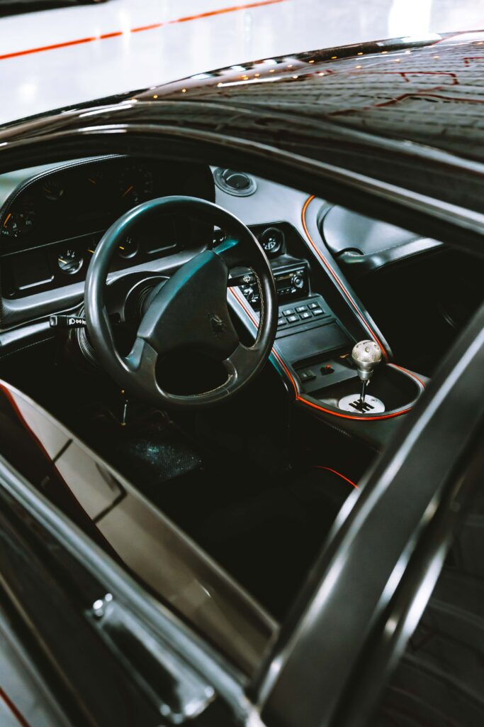 Sleek Black Car Interior Wallpaper: Luxury Features & Design